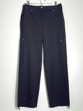 CHICO'S Zenergy Black Cargo Athletic Pants Golf Stretch (Chico 0Short) 4 Petite